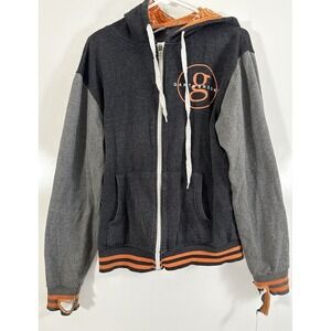 Garth Brooks World Tour Full Zip Hoodie Gray Orange‎ Trim Mens Medium